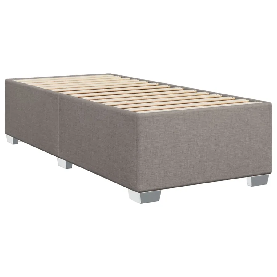 Sommier à lattes de lit avec matelas Taupe 90x190 cm Tissu - 8