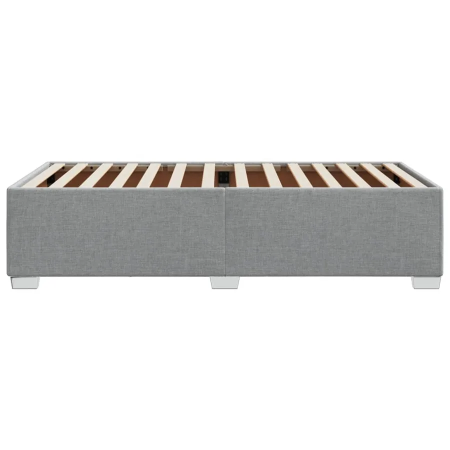 Cadre de lit sans matelas gris clair 90x190 cm tissu - 5