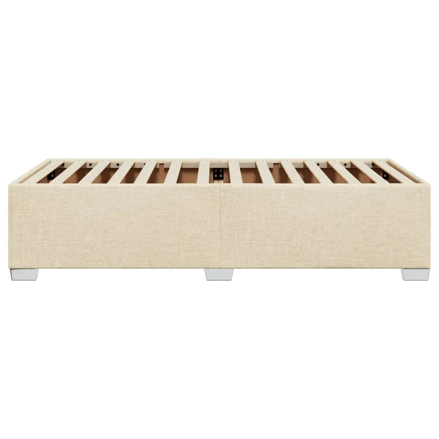 Cadre de lit sans matelas crème 80x200 cm tissu - 5