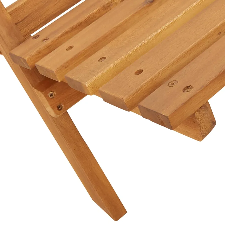 Chaises de jardin pliantes lot de 6 vert tissu et bois massif - 9