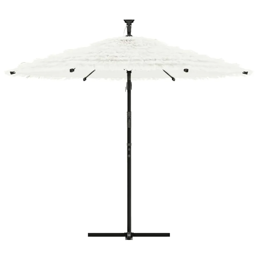 Parasol de jardin avec mât en acier blanc 290x290x238 cm - 3