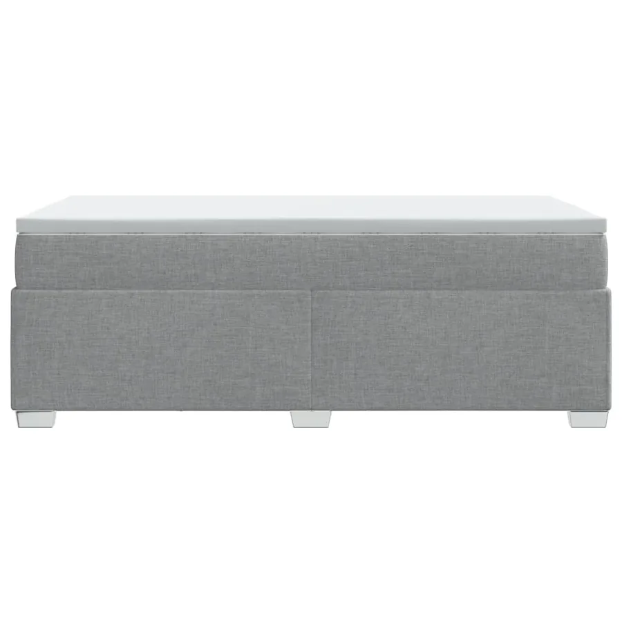 Sommier à lattes de lit avec matelas Gris clair 100x200cm Tissu - 8