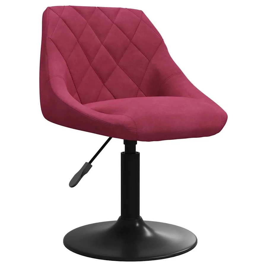 Tabouret de bar Rouge bordeaux Velours - 2
