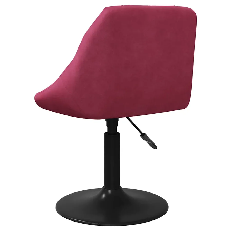 Tabouret de bar Rouge bordeaux Velours - 5