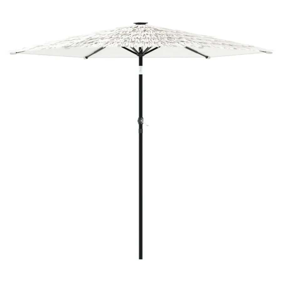 Parasol de jardin avec mât en acier blanc 223x223x213 cm - 2