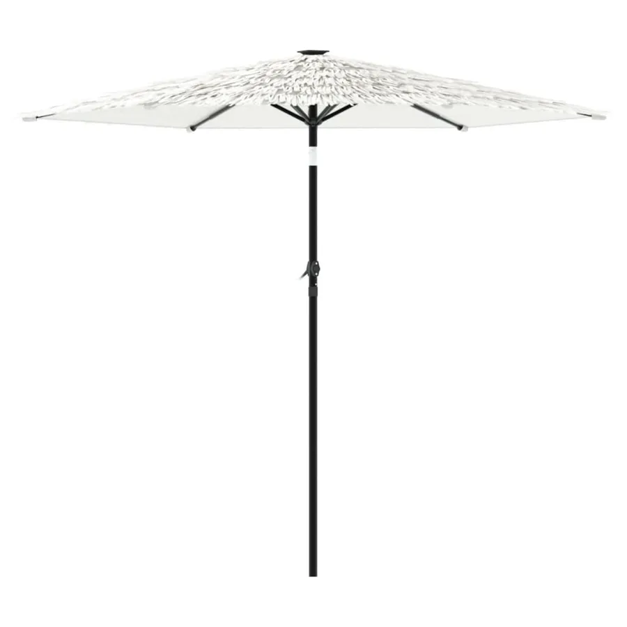 Parasol de jardin avec mât en acier blanc 223x223x213 cm - 5