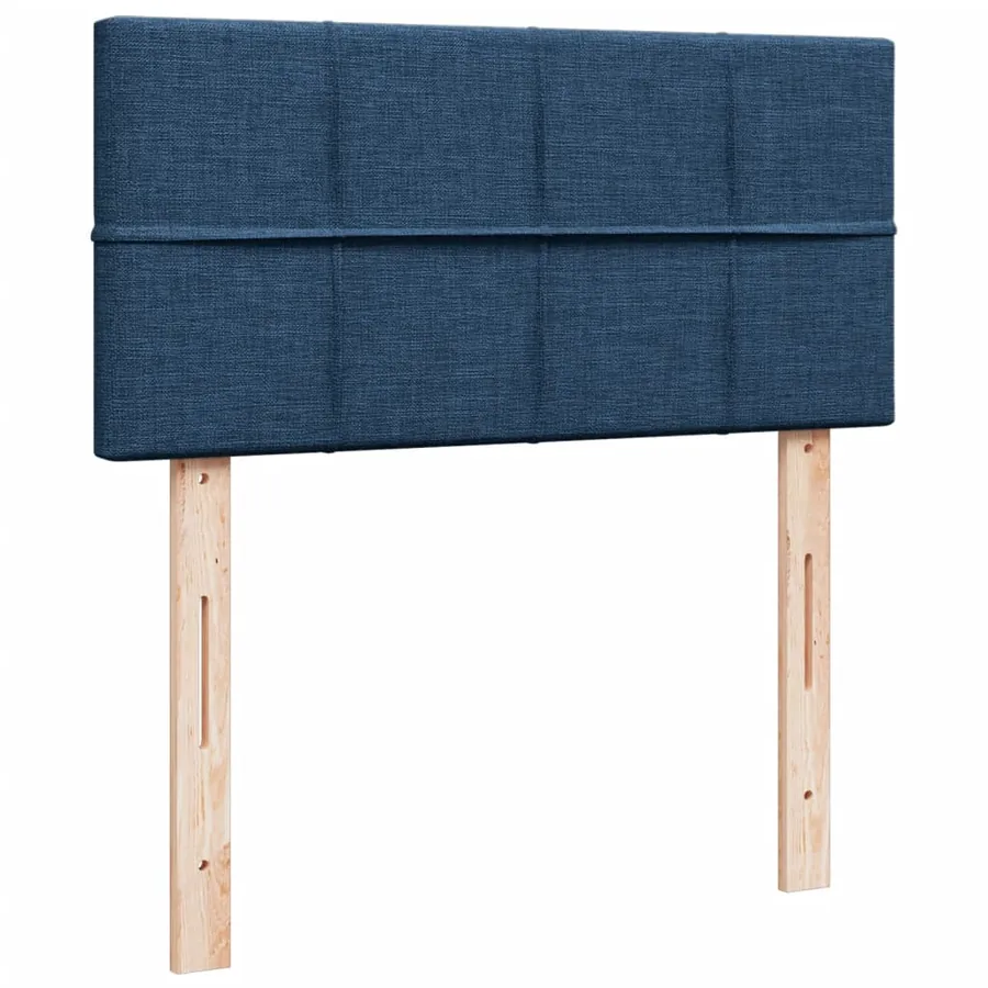 Sommier à lattes de lit avec matelas Bleu 100x200 cm Tissu - 7