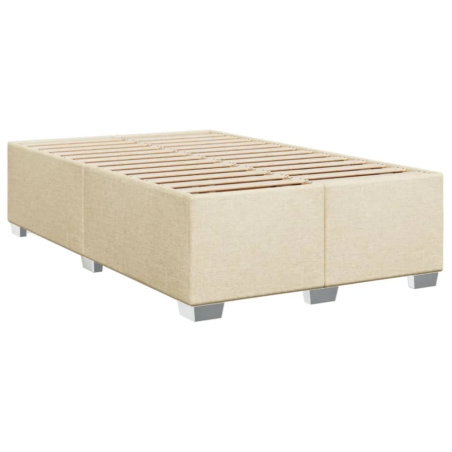 Sommier à lattes de lit avec matelas Crème 100x200 cm Tissu - 8