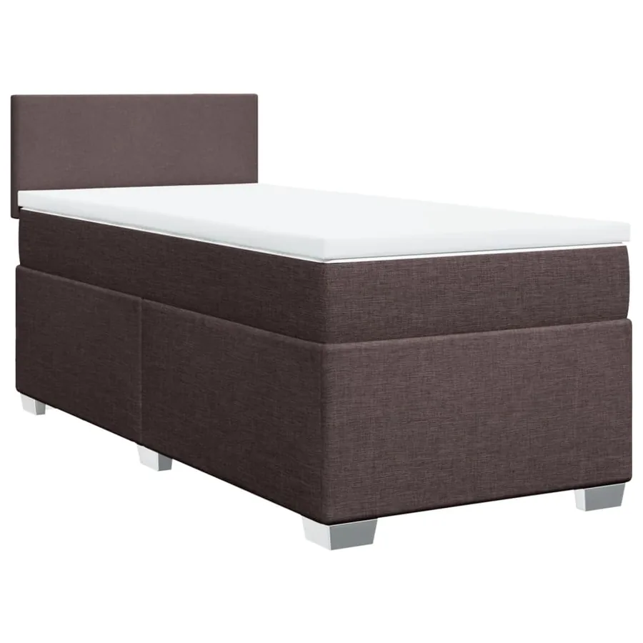 Sommier à lattes de lit avec matelas Marron foncé 100x200 cm - 3