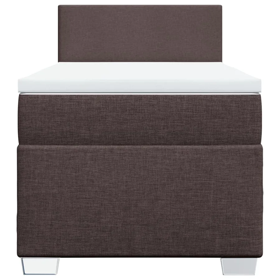 Sommier à lattes de lit avec matelas Marron foncé 100x200 cm - 6