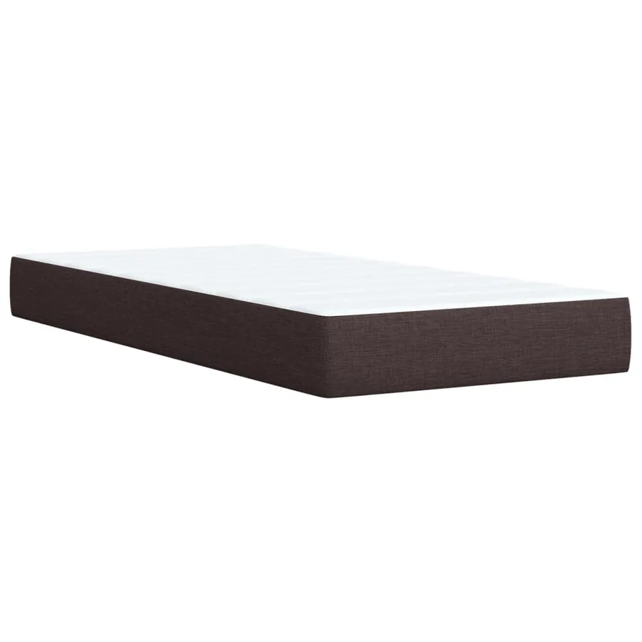 Sommier à lattes de lit avec matelas Marron foncé 100x200 cm - 9