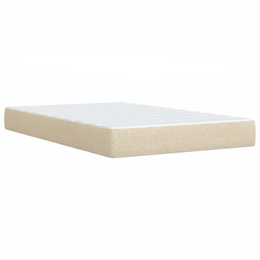 Sommier à lattes de lit avec matelas Crème 90x200 cm Tissu - 10
