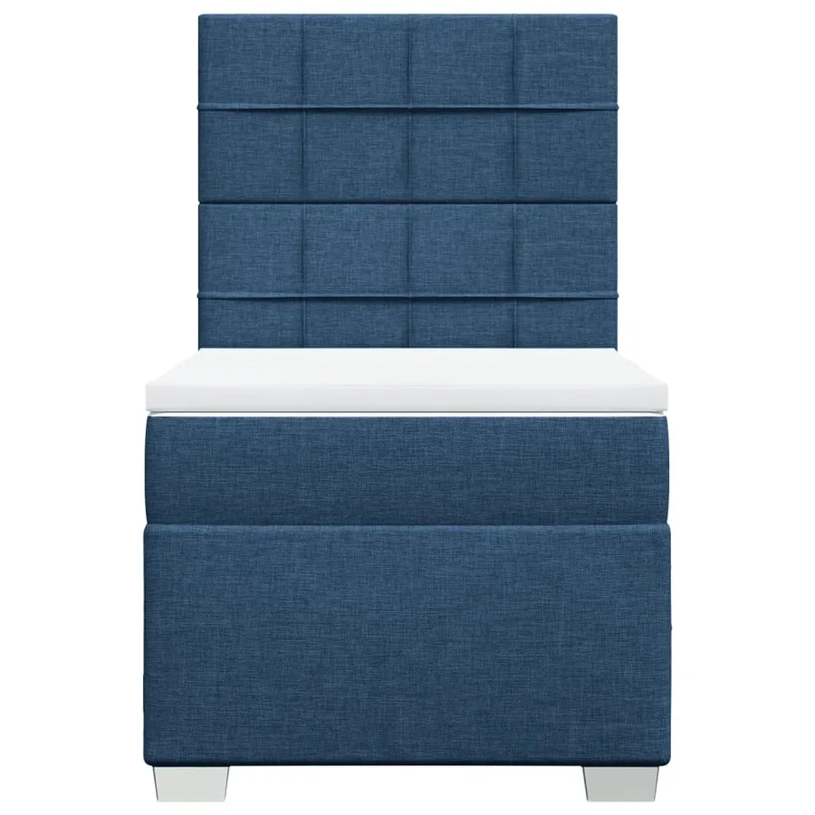 Sommier à lattes de lit avec matelas Bleu 90x200 cm Tissu - 6