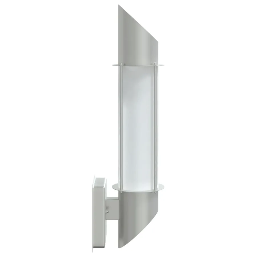 Appliques murales d'extérieur 2pcs argenté acier inoxydable - 5