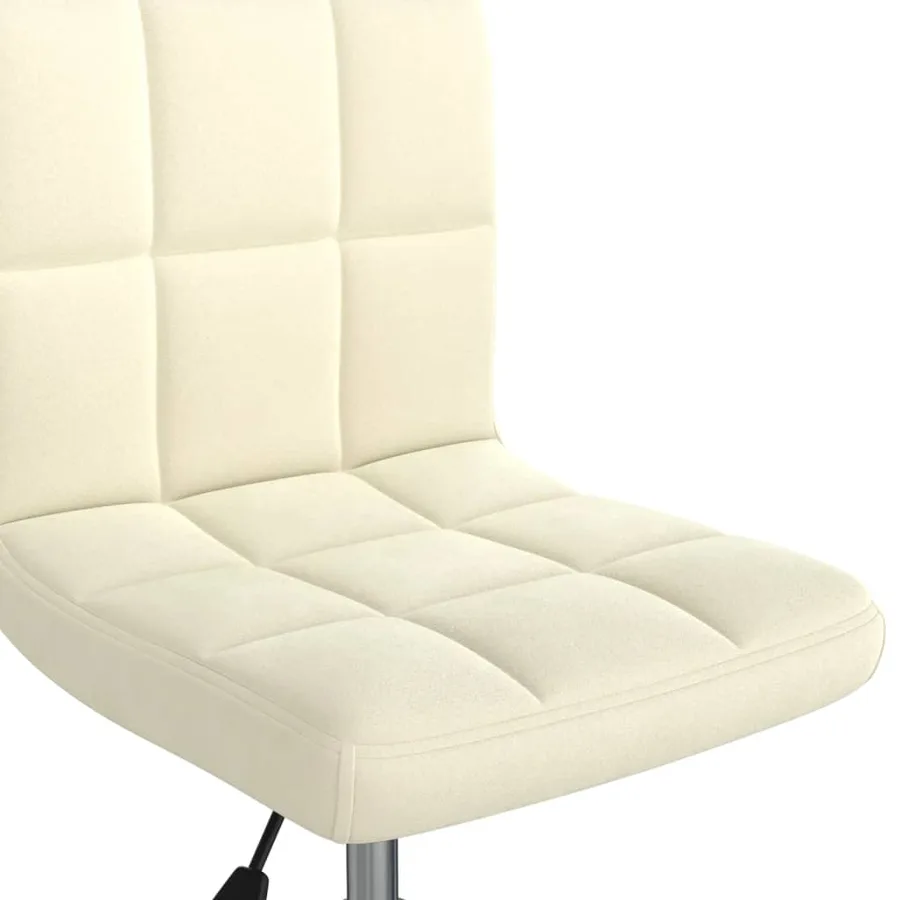 Chaise pivotante de salle à manger Crème Velours - 5