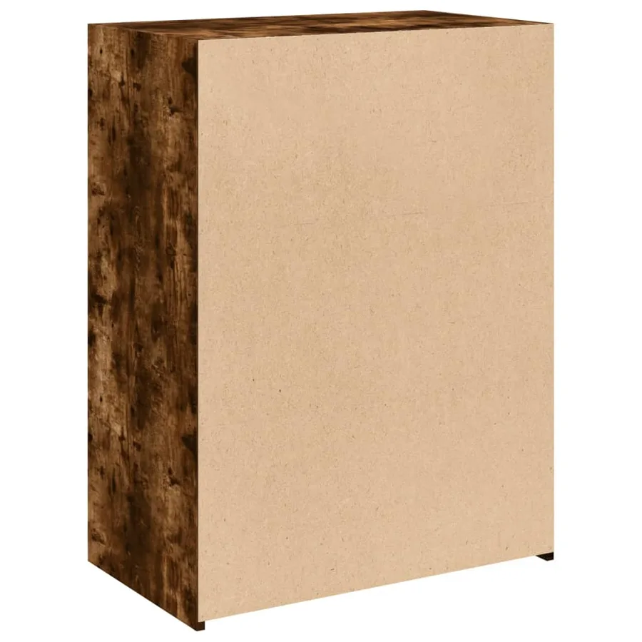 Buffet chêne fumé 70x41x93 cm bois d'ingénierie - 6