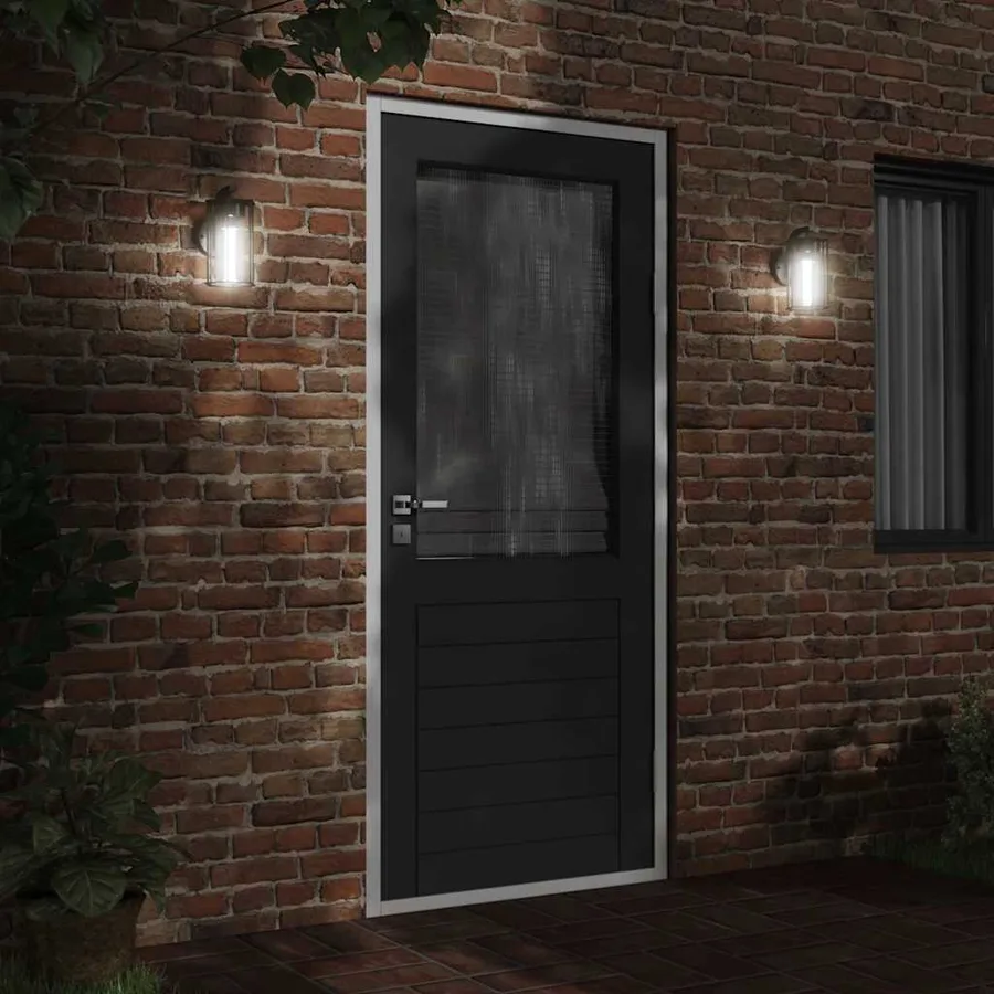 Applique murale d'extérieur noir acier inoxydable - 3