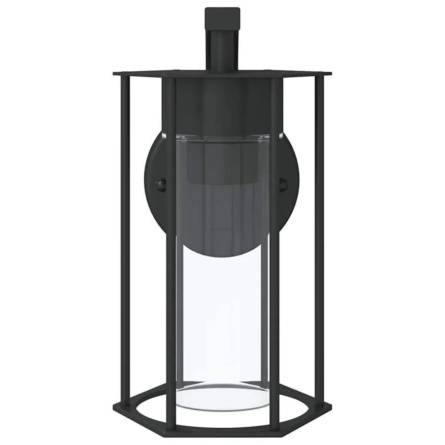 Applique murale d'extérieur noir acier inoxydable - 4