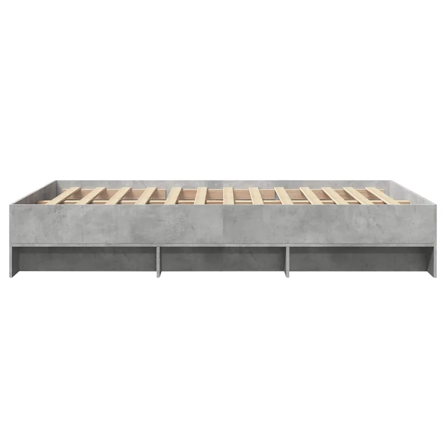 Cadre de lit sans matelas gris béton 140x190 cm bois ingénierie - 6