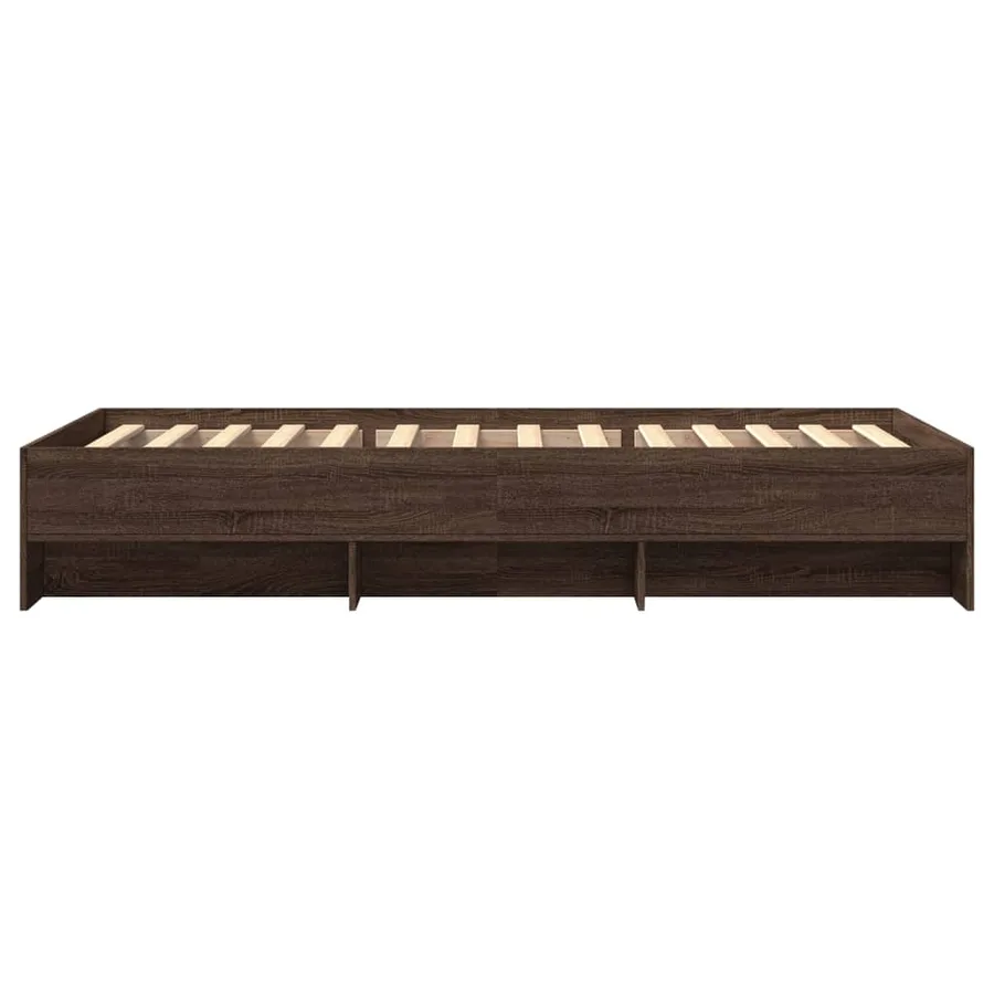 Cadre de lit sans matelas chêne marron 90x190cm bois ingénierie - 6
