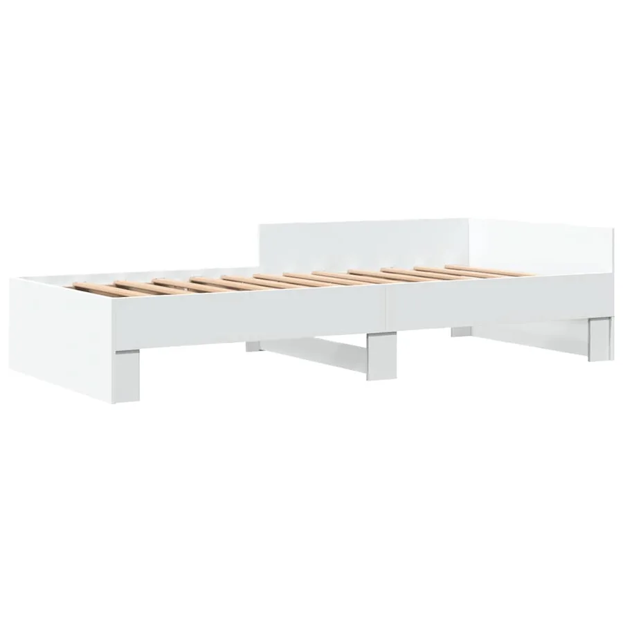 Cadre de lit sans matelas blanc 90x190 cm bois d'ingénierie - 3