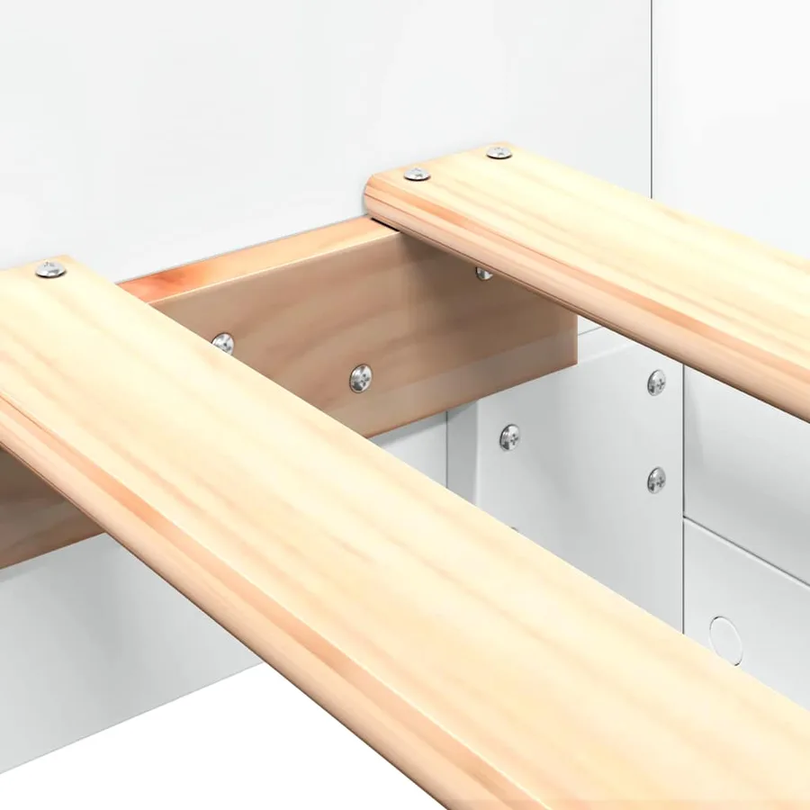 Cadre de lit sans matelas blanc 90x190 cm bois d'ingénierie - 7