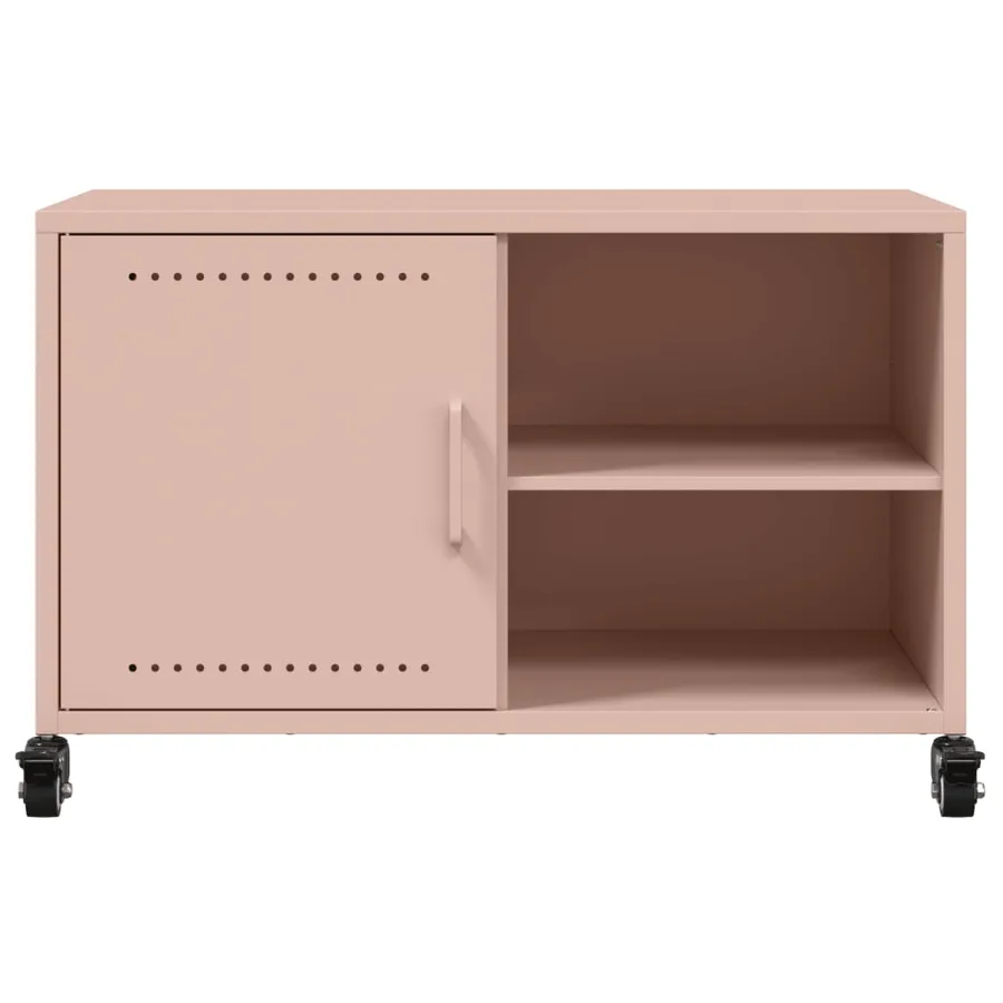 Meuble TV rose 68x39x43,5 cm acier - 6