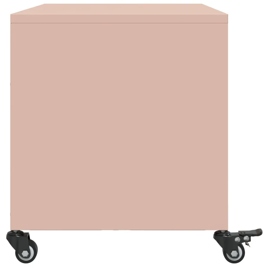 Meuble TV rose 68x39x43,5 cm acier - 7