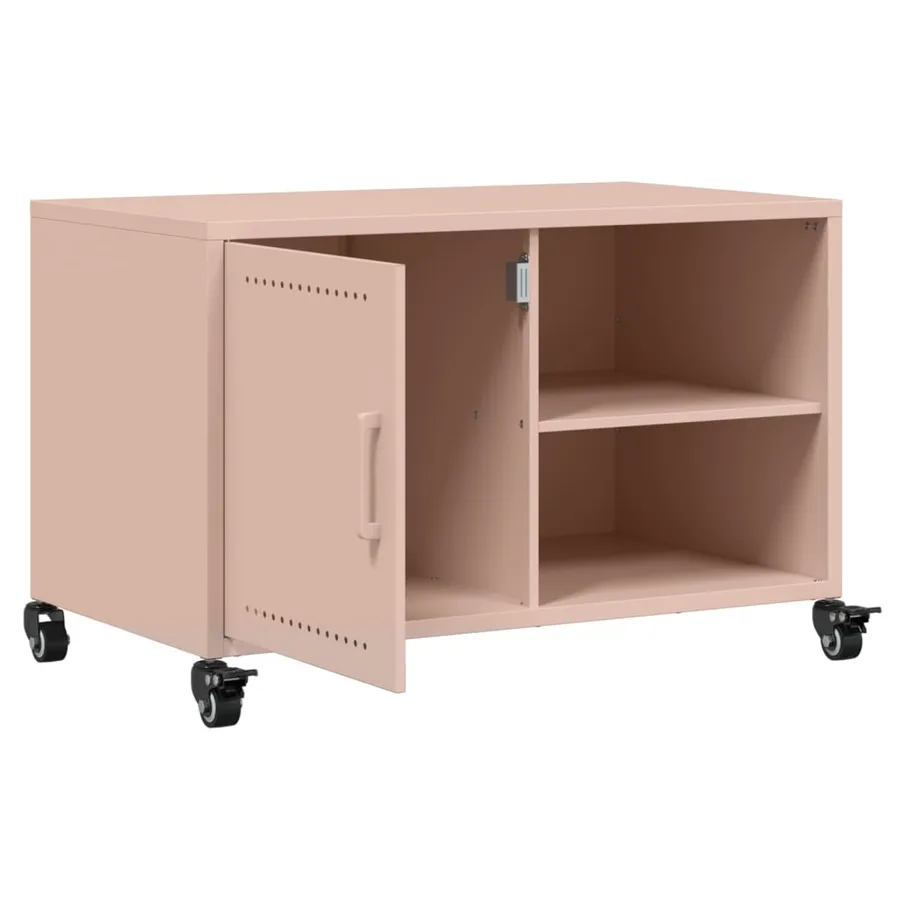Meuble TV rose 68x39x43,5 cm acier - 9