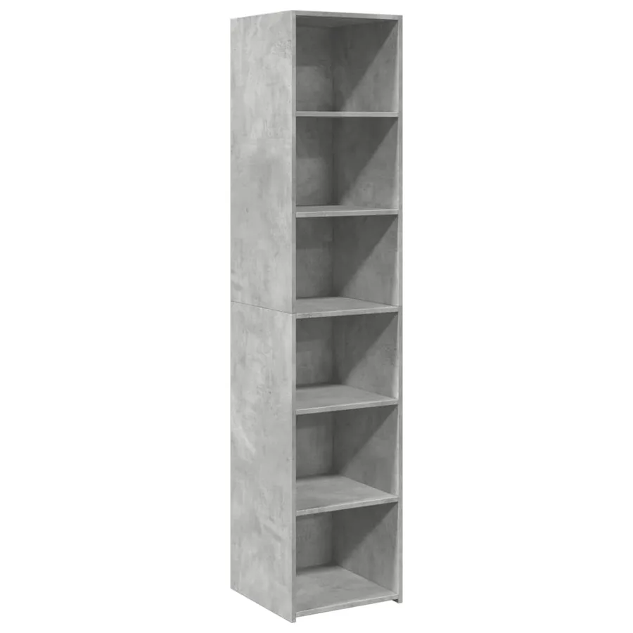 Buffet haut gris béton 40x41x185 cm bois d'ingénierie - 2