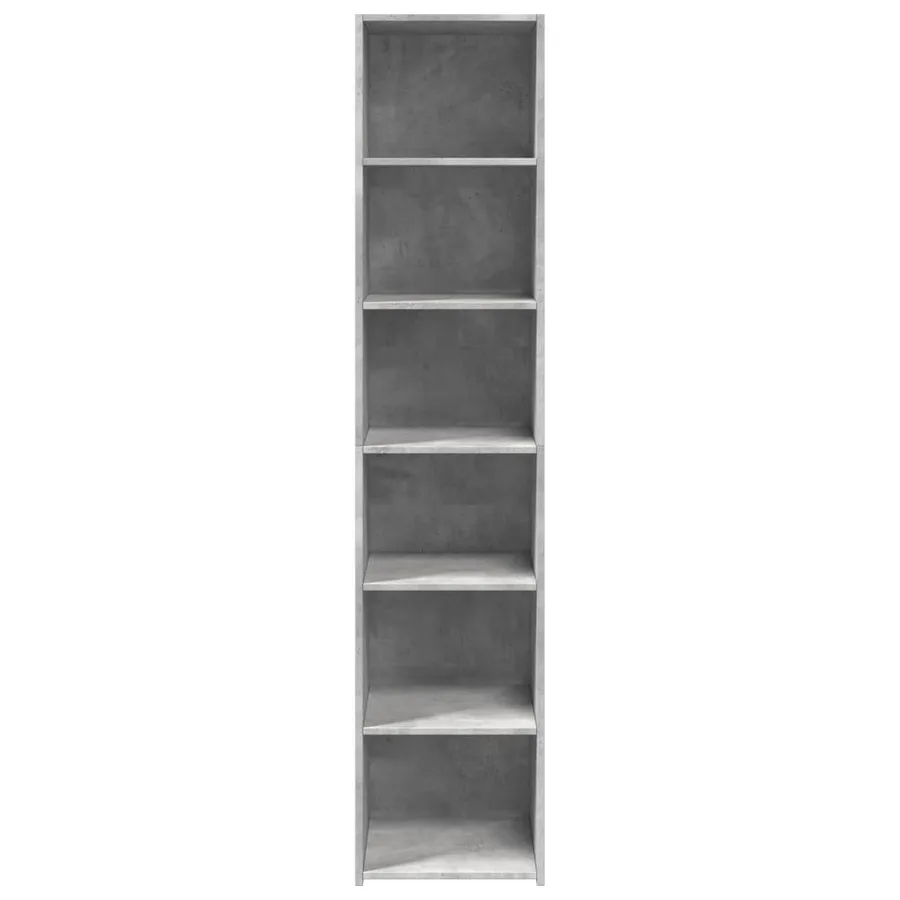 Buffet haut gris béton 40x41x185 cm bois d'ingénierie - 4