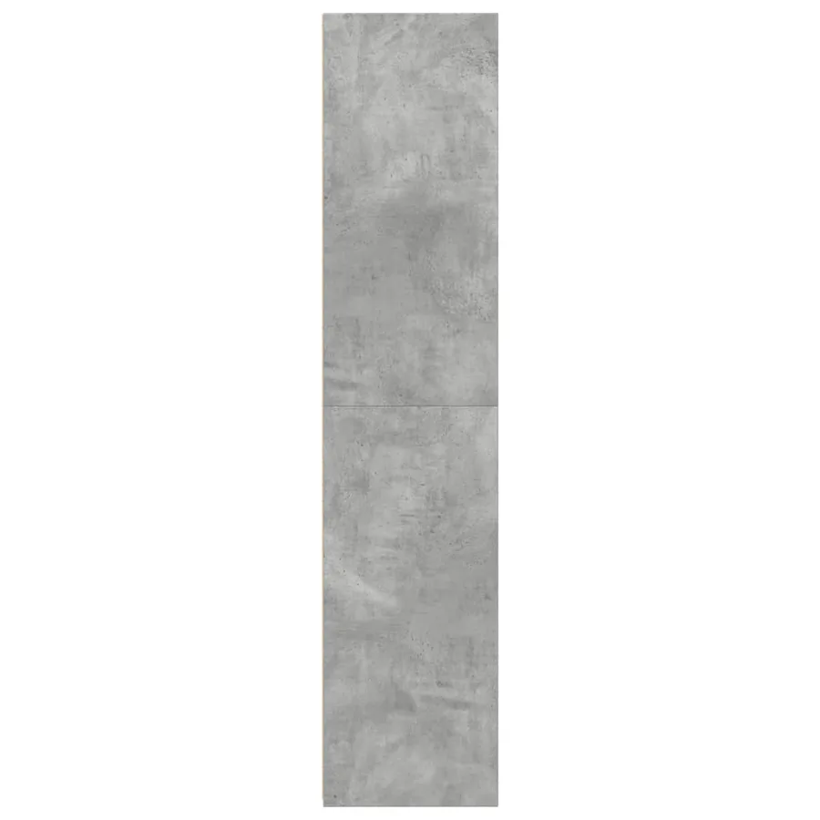 Buffet haut gris béton 40x41x185 cm bois d'ingénierie - 5