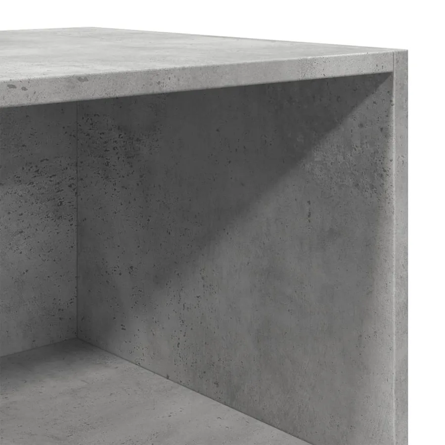 Buffet haut gris béton 40x41x185 cm bois d'ingénierie - 7