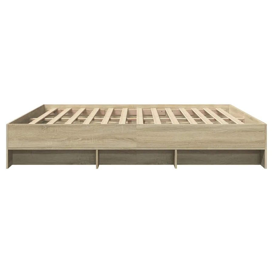 Cadre de lit sans matelas chêne sonoma 200x200 cm - 6