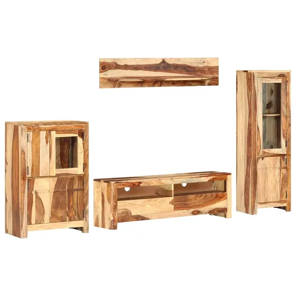 Ensemble de meuble TV avec tiroir Marron 120 x 30 x 39 cm bois