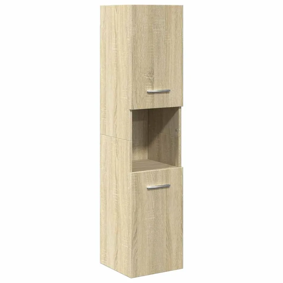 Armoire de salle de bain Chêne sonoma 30x30x130 cm Aggloméré - 2