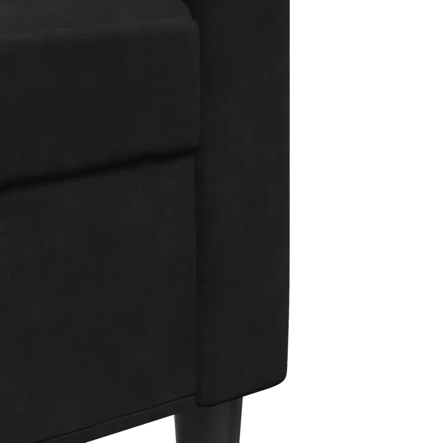 Canapé à 2 places Noir 140 cm Velours - 7