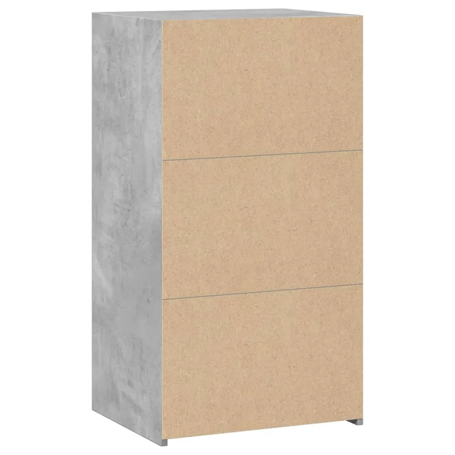 Buffet gris béton 50x41x93 cm bois d'ingénierie - 6