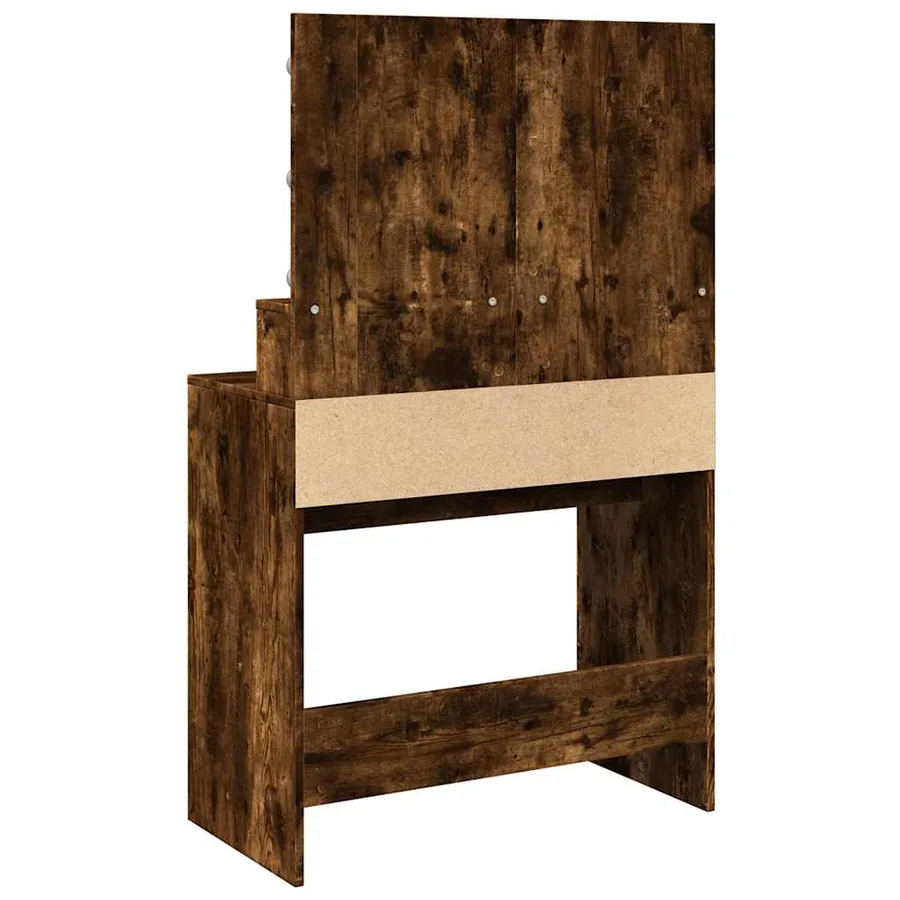 Coiffeuse avec LED chêne fumé 80x41x134,5 cm - 7