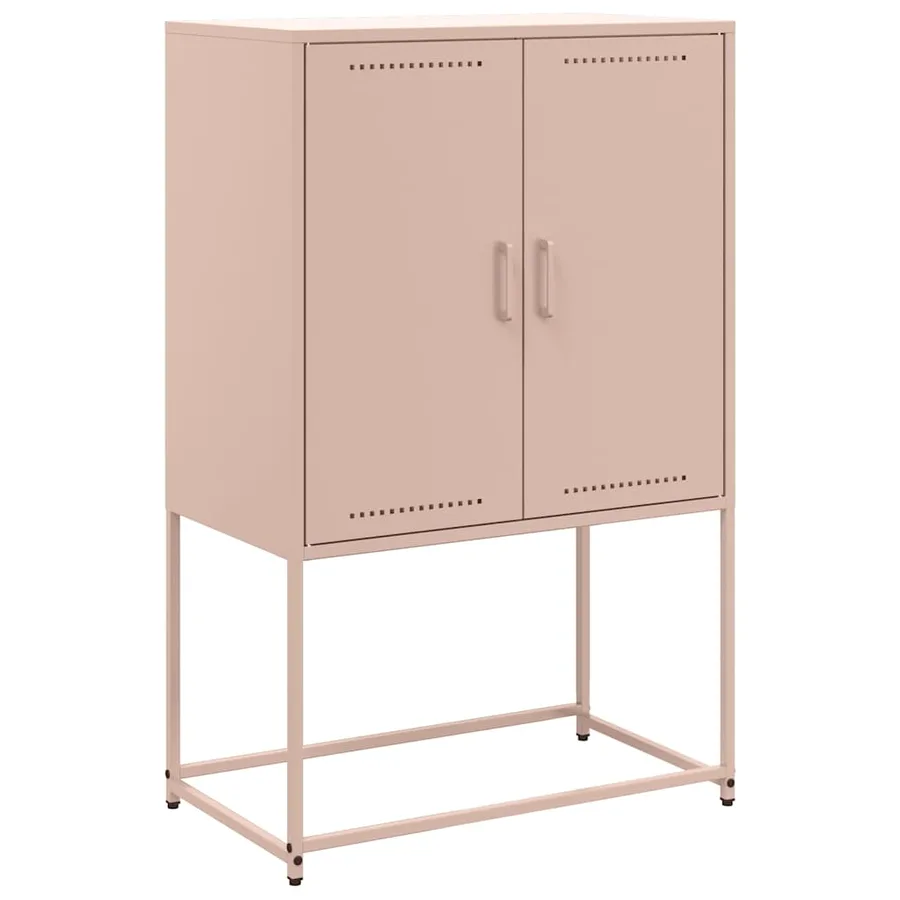 Buffet haut rose 68,5x38,5x107 cm acier - 2