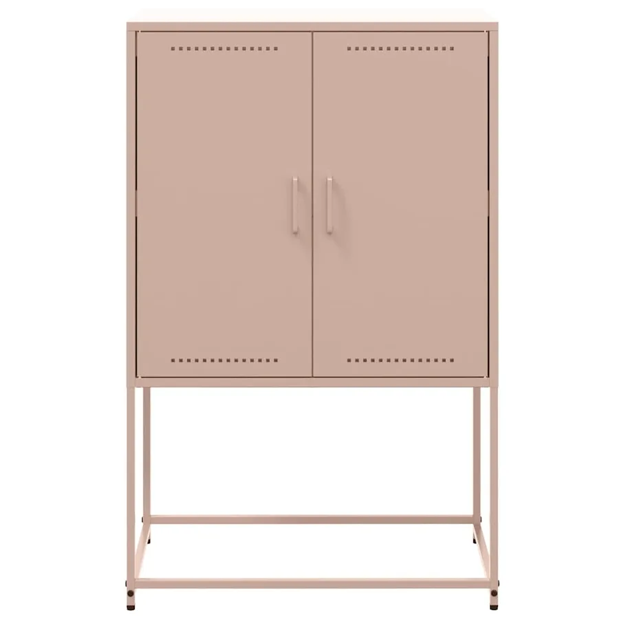 Buffet haut rose 68,5x38,5x107 cm acier - 6