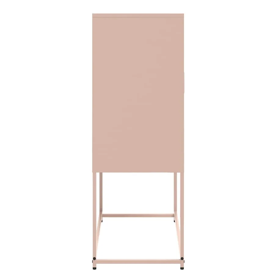Buffet haut rose 68,5x38,5x107 cm acier - 7