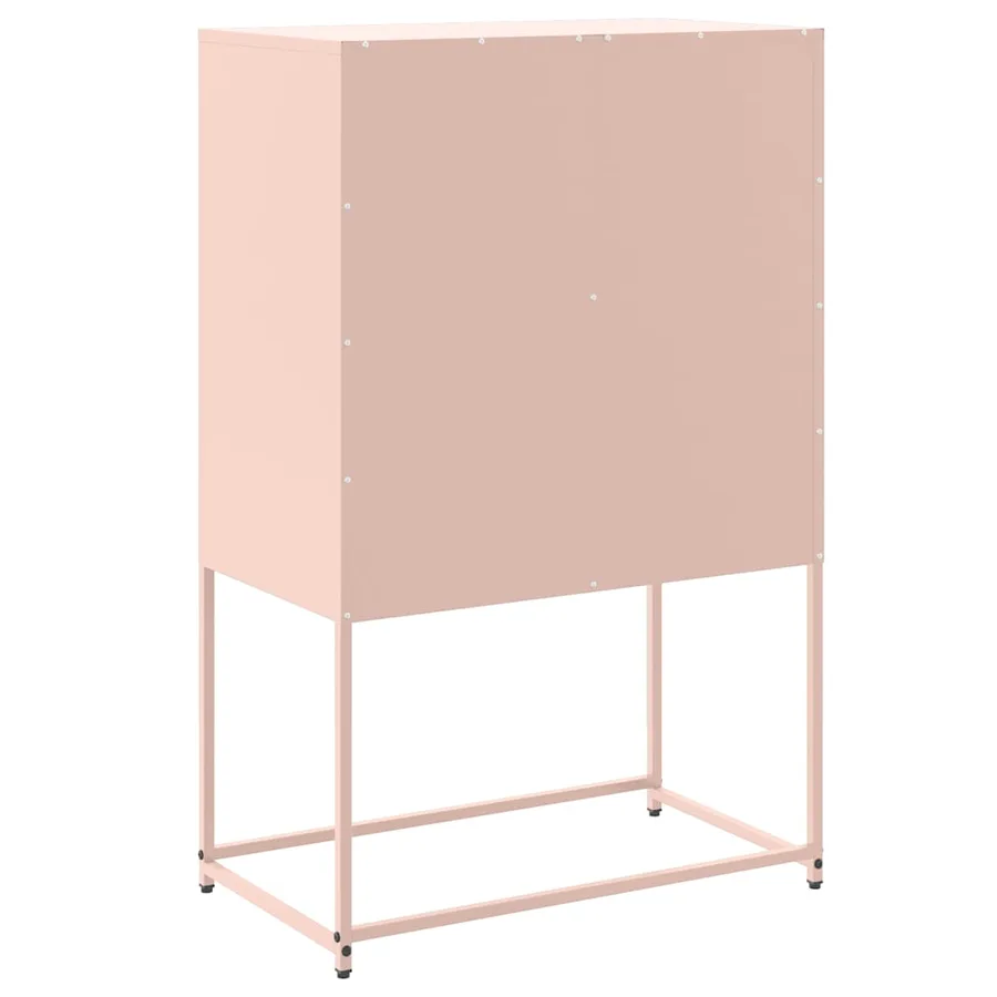 Buffet haut rose 68,5x38,5x107 cm acier - 8