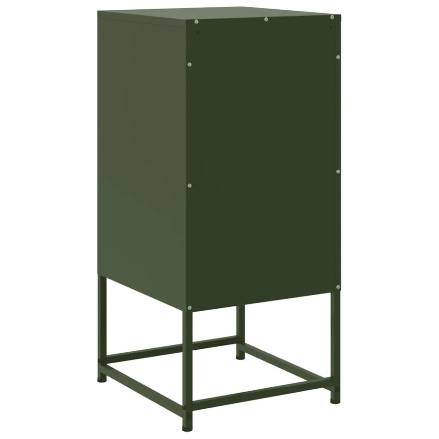 Tables de chevet 2 pcs vert olive 36x39x78 cm acier - 8
