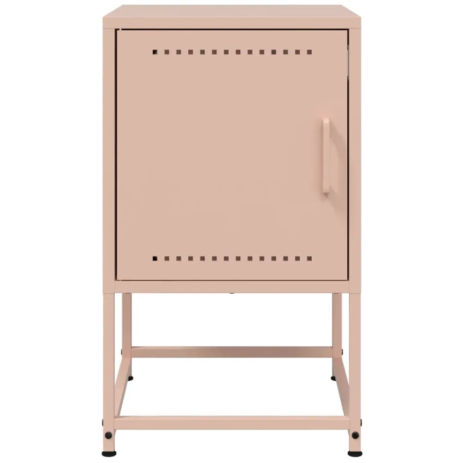 Tables de chevet 2 pcs rose 36x39x60,5 cm acier - 5