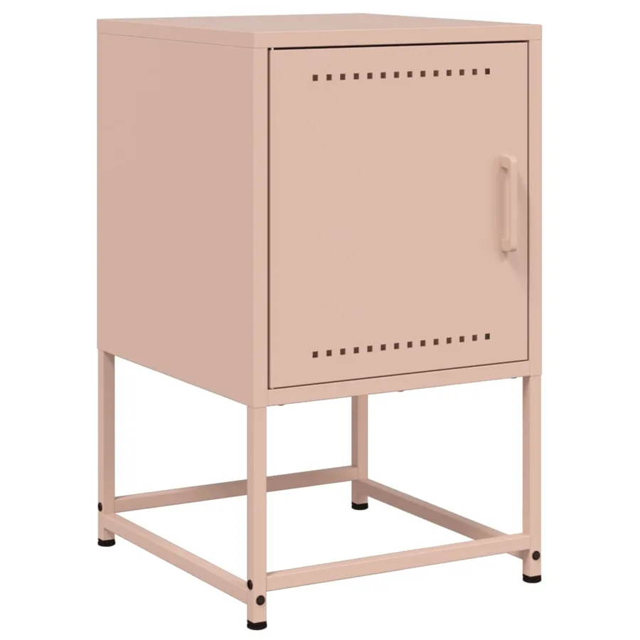 Tables de chevet 2 pcs rose 36x39x60,5 cm acier - 6