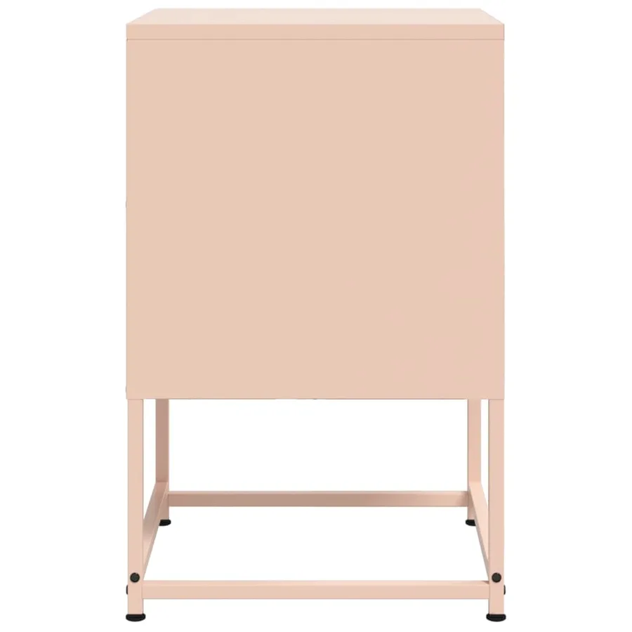 Tables de chevet 2 pcs rose 36x39x60,5 cm acier - 7