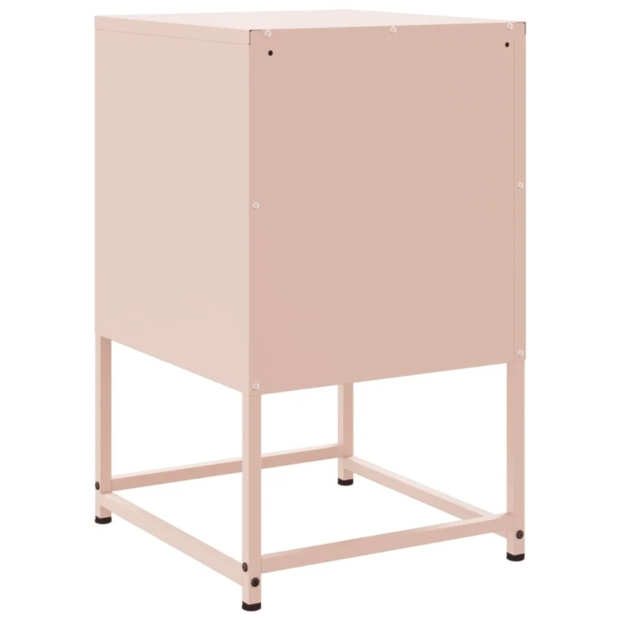 Tables de chevet 2 pcs rose 36x39x60,5 cm acier - 8