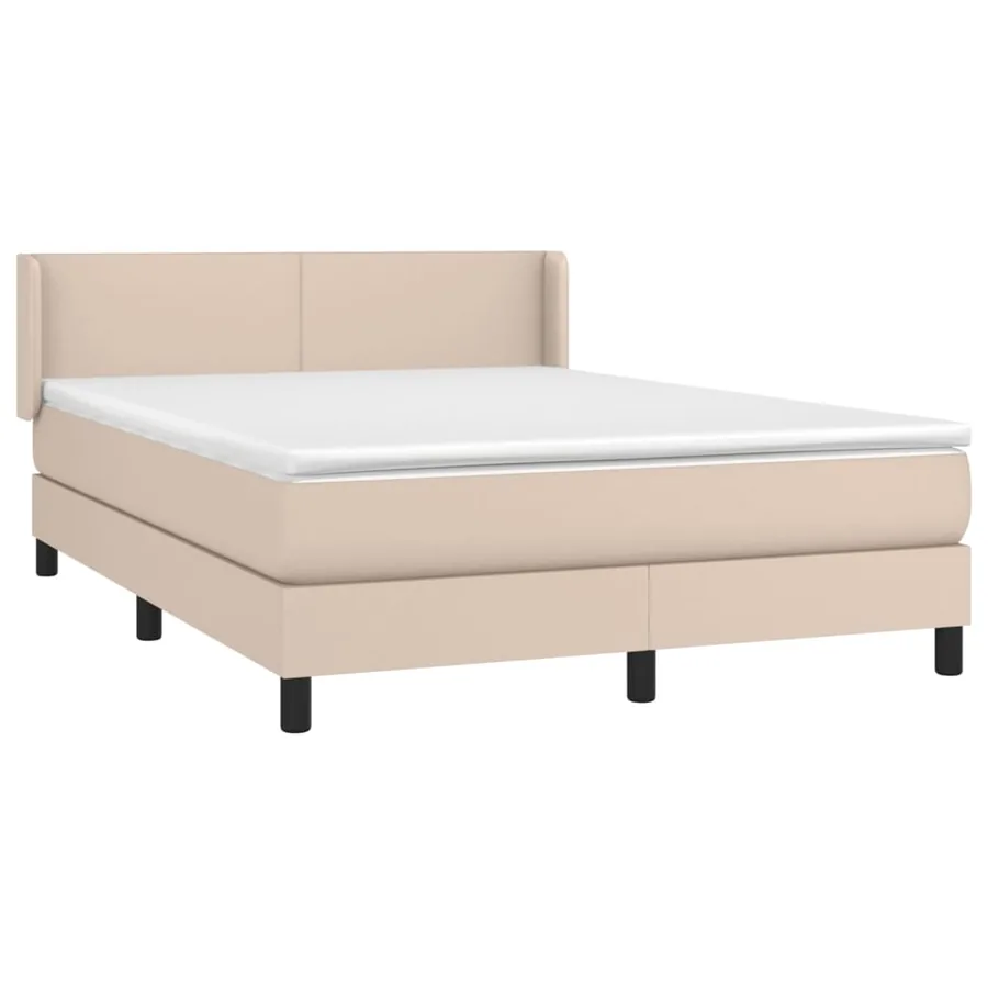 Sommier à lattes de lit avec matelas Cappuccino 140x190 cm - 3