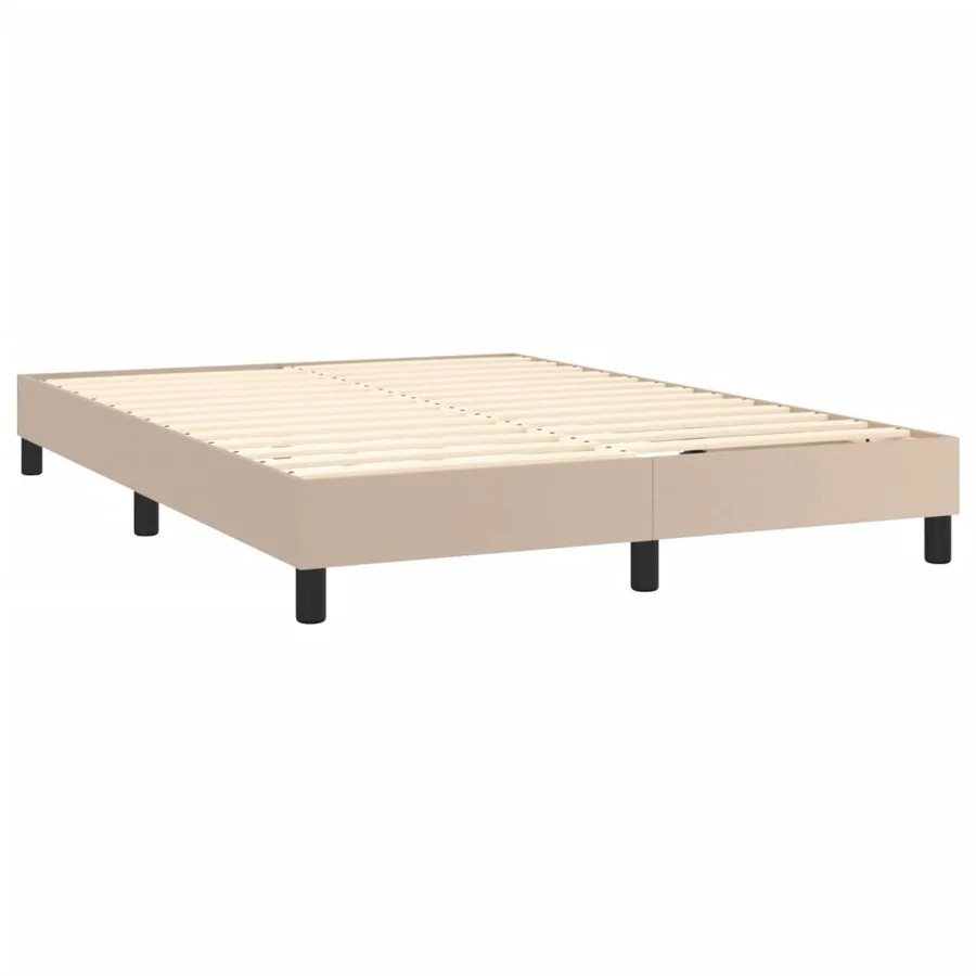 Sommier à lattes de lit avec matelas Cappuccino 140x190 cm - 4